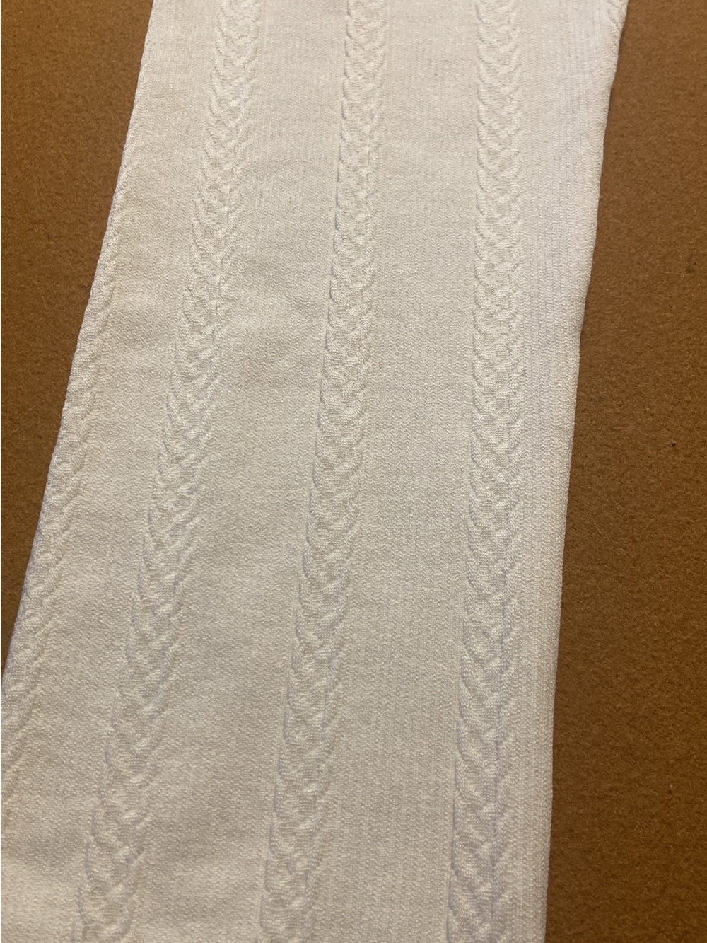 Cream Cable Knit Fleece leggings